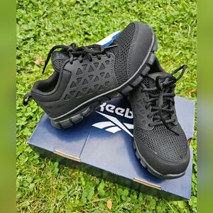 Reebok Women's Sublite Safety Cushion Work Safety Shoe RB039 Black Size 5M
